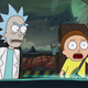 Rick and morty traversing the galaxy, as they do.